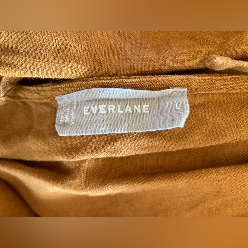 Everlane, 100% Linen, Mustard Yellow Jumpsuit - Picture 5 of 5